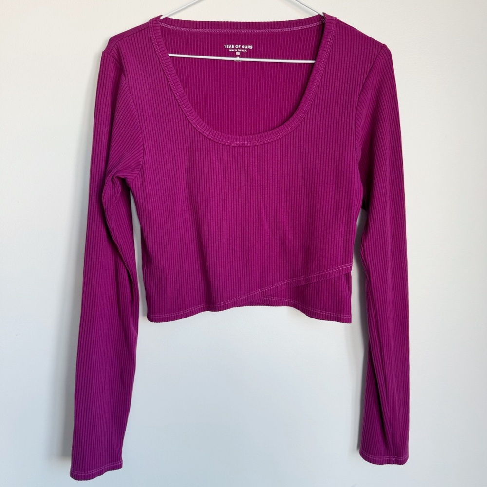 YEAR OF OURS | Alicia Cropped Ribbed Stretchtencel Lyocell Top